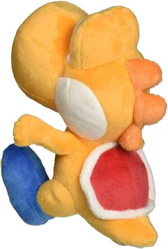 Vista 2 de Little Buddy 1390 Super Mario All Star Collection - Peluche Yoshi naranja de 7 pulgadas