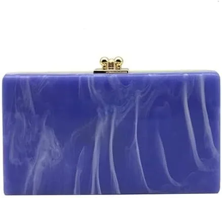 Vista 4 de CZDYUF - Bolso de noche de acrílico con cadena mixta de perlas, bolso de mano para boda, fiesta