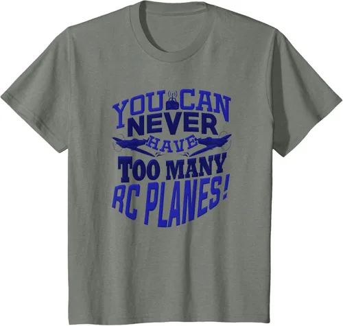 Vista 58 de RC Plane You Can Never Have Too Many RC Aviones Hobby Lover - Camiseta, gris, S