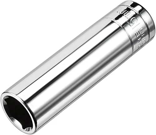 Vista 9 de uxcell 1/2 pulgada Drive 0.315 in 6-Point Deep Socket, métrico, Cr-V (pulido)