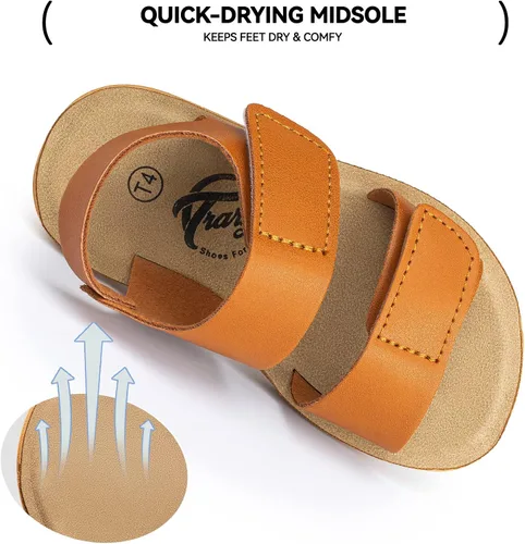 Vista 3 de Trary Sandalias de verano para bebés, niñas y niños, zapatos lindos para niños, sandalias ligeras con punta abierta, sandalias para la playa
