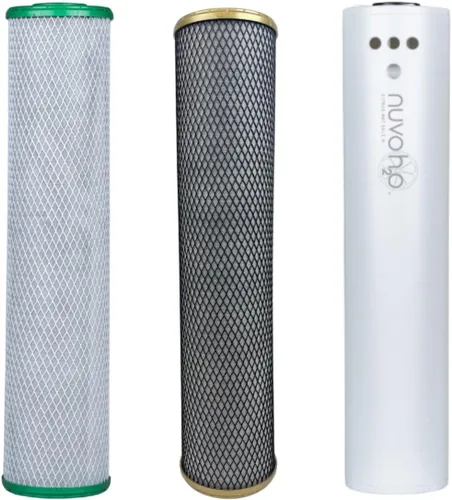 Vista 10 de NuvoH2O Cartucho de repuesto para sistema de trío para todo el hogar, avanzado sistema de filtro de agua de 3 etapas con filtro de cítricos sin sal