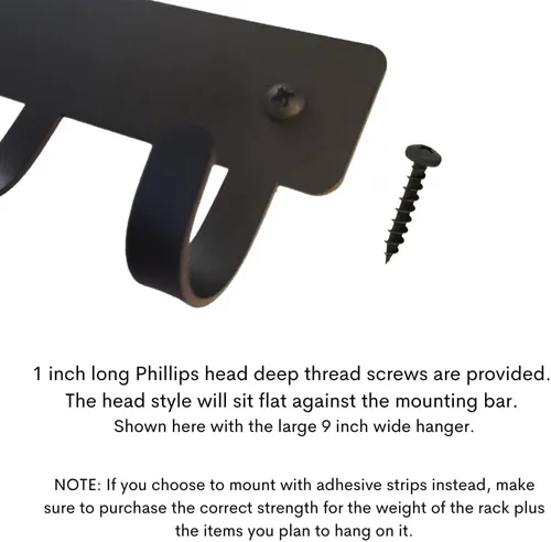 Vista 5 de Soporte para llaves para pared, pequeño de 6 pulgadas de ancho, fabricado en Estados Unidos