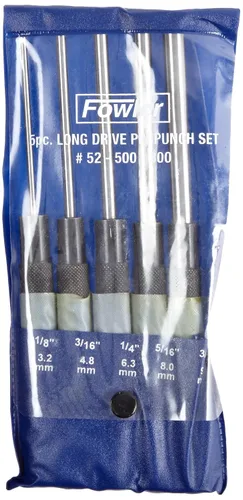 Vista 2 de Fowler 52-500-300-0, juego de punzones extra largos de 5 piezas
