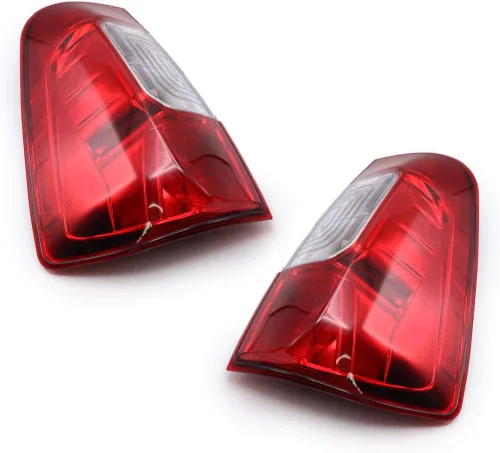 Vista 3 de Nonstops Par de luces traseras + bombilla cromada, rojo para Nissan Np300 D23 2015 2019 cromado, rojo