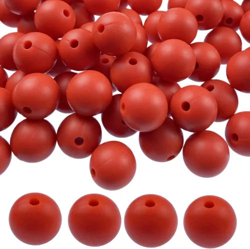Vista 55 de Abalorios de silicona, 120 piezas de 6 mm abalorios redondos de silicona para hacer llaveros, pulseras, collares, aretes, joyas, manualidades DIY