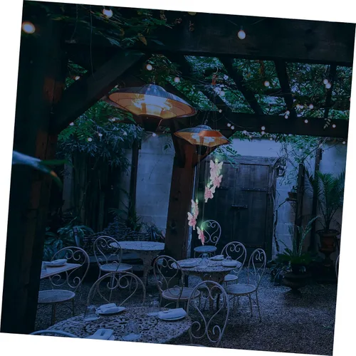 Vista 3 de Yardwe Campana de viento solar luces decorativas solares exteriores luces solares patio trasero colgante decoración escultura decoración al aire