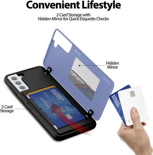Vista 3 de GOOSPERY Funda tipo cartera para Samsung Galaxy S21 Plus, tarjetero, parachoques magnético de puerta con cierre automático, funda protectora delgada