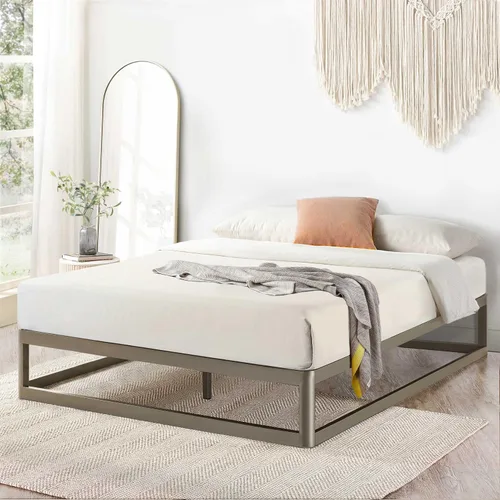 Vista 12 de Somier de cama individual Mellow 9 pulgadas, con base de colchón de láminas de acero resistente Negro