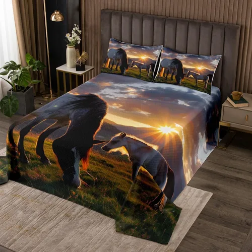 Vista 34 de Erosebridal Juego de ropa de cama tamaño individual con estampado de flores rojas y rosas rojas, microfibra suave de lujo, color negro y marrón