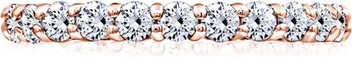 Vista 15 de Amazon Essentials Anillo de plata de ley chapada en platino o oro con circonita cúbica redonda de elementos infinitos