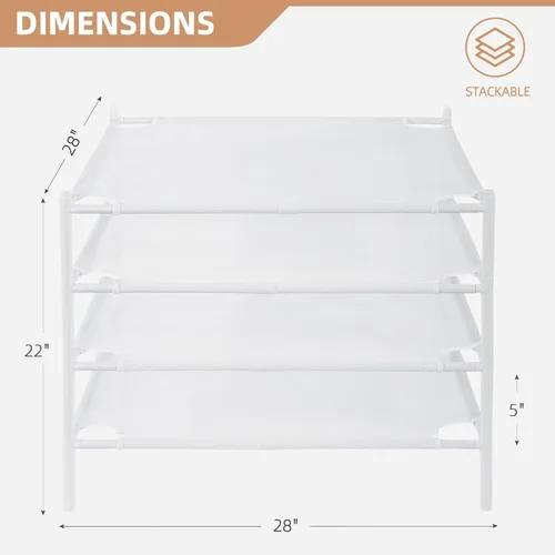 Vista 18 de STORAGE MANIAC Estante para Secar Suéteres, Estante de Secar Ropa de Malla, Estante de Secar Ropa de lavandería Apilable, Secador Plano