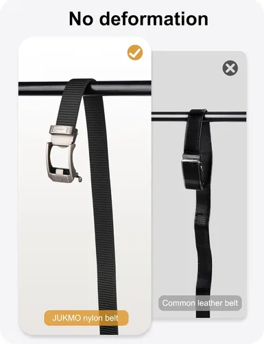 Vista 5 de JUKMO Cinturón de trinquete para hombre, cinturón táctico de nailon con hebilla deslizante automática, ribete ajustable para adaptarse
