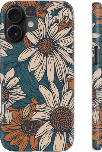 Vista 38 de Funda para iPhone 12 Mini, compatible con carga inalámbrica, protección de doble capa con elegante diseño de flores silvestres, silicona suave +
