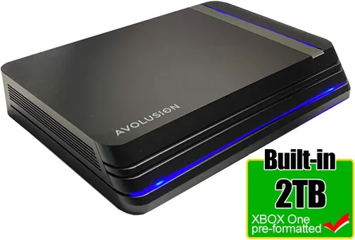 Vista 2 de Avolusion HDDGear Pro X 2TB USB 3.0 Disco duro externo para juegos (preformateado para Xbox One X, S, original) (renovado)