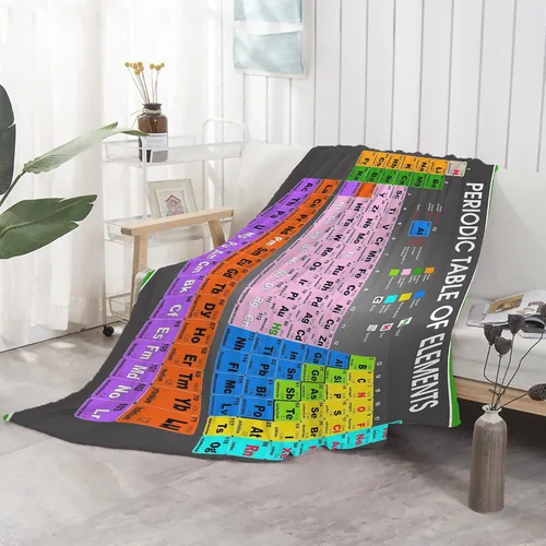 Vista 15 de Anuruddha Manta de tabla periódica de elementos perfecta para cama y sofá, adecuada para sofá o cama, franela de microfibra esponjosa, cálida