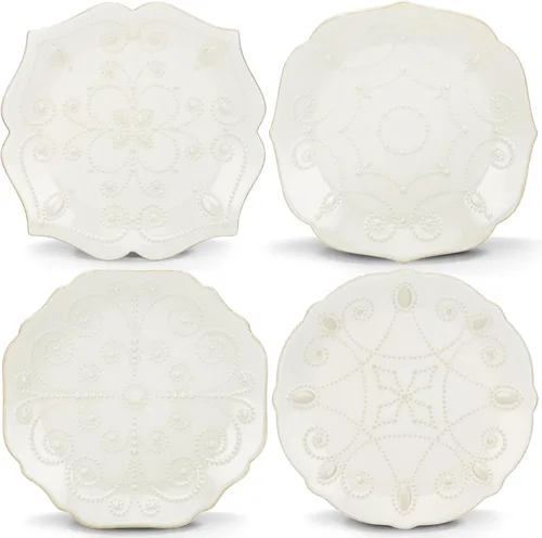 Vista 10 de Lenox French Perle - Juego de vajilla de 12 piezas, color blanco, con platos decorativos