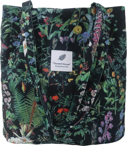 Vista 28 de Bolsa Tote de Pana para Mujeres Pequeña Bolsa de Lona para Hombro Bolsa de Mano de Pana con Bolsillo Interior 02 Verde Ejército