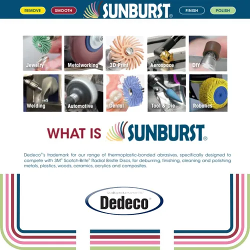 Vista 4 de Dedeco Sunburst - Discos de cerdas radiales curvados de 3/4 pulgadas, eje de 1/16 pulgadas, kit surtido, 86 piezas en total para limpieza
