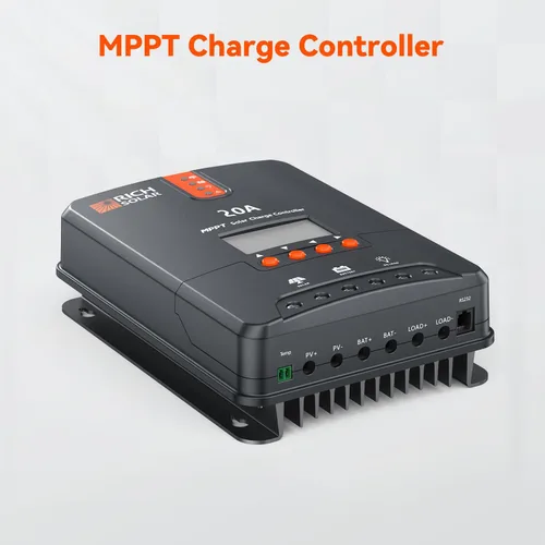 Vista 4 de RICH SOLAR El kit solar de 100 vatios contiene panel monocristalino de alta eficiencia de 100 W con 9 barras colectoras y controlador MPPT de 20 A