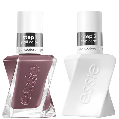 Vista 9 de essie Kit de esmalte de uñas de gel, esmalte de uñas malva + capa superior, Take Me To Thread, 0.46 onzas cada uno