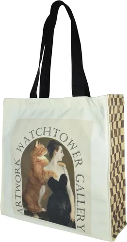 Vista 6 de Komociya Bonita bolsa de lona estética para mujer, bolsa de mano con cremallera, bolsa de hombro para el trabajo, universidad, viajes