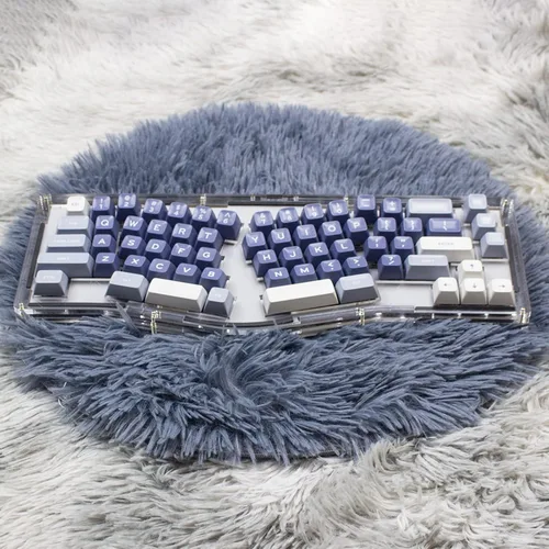 Vista 5 de Hyekit Teclado personalizado para juegos - Alice Layout 66 teclas - Compatible con QMKVia - Estructura de junta - Kit de teclado mecánico con cable