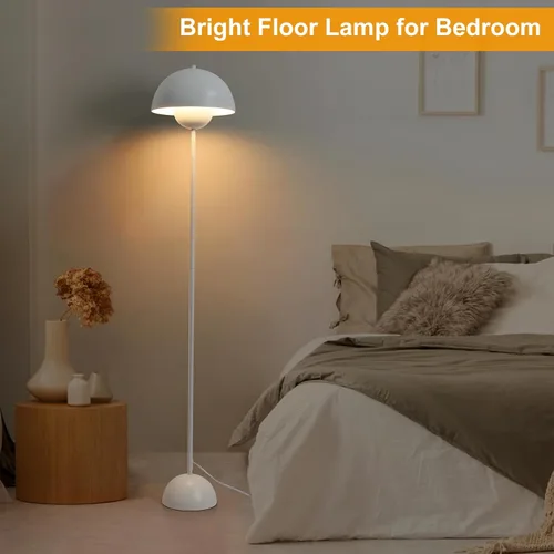 Vista 7 de Lámpara de pie moderna para dormitorio, lámparas de pie altas para sala de estar, lámpara de pie LED bohemia para oficina, lámparas de pie Blanco