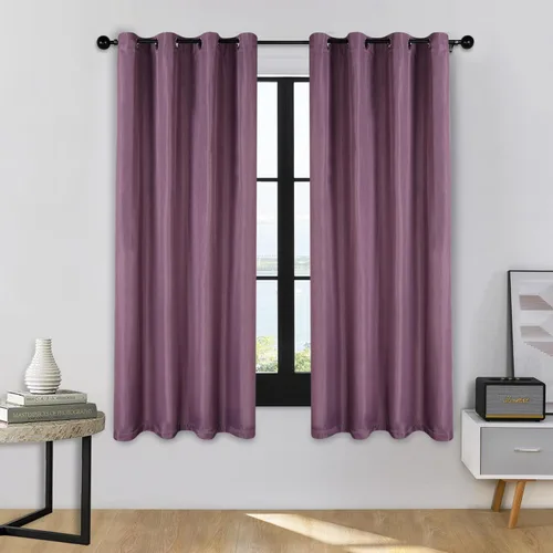 Vista 36 de BNM - Paneles de cortinas opacas para oscurecer la habitación, cortinas para cocina, dormitorio, oficina, ventanas de sala de estar, detalles