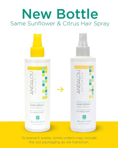 Vista 2 de Atomizador para cabello brillante de Andalou Naturals, 8.2 onzas líquidas
