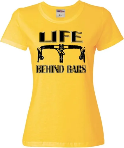 Vista 13 de Go All Out Camiseta divertida de bicicleta para mujer Life Behind Bars