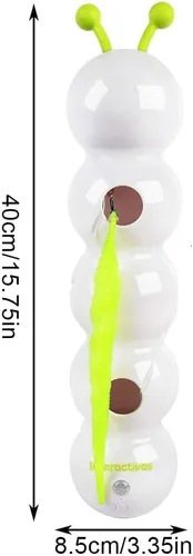 Vista 9 de Caterpillar - Juguete inteligente interactivo para gatos, juguetes recargables activados por movimiento, resistentes a las mordeduras, juguetes