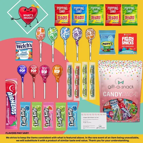 Vista 3 de Gift A Snack - Caja de aperitivos paquete variado de dulces + tarjeta