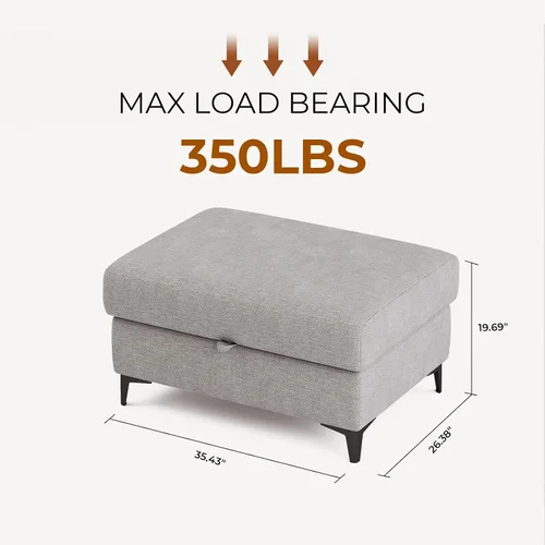 Vista 43 de Upvilla Sofás modernos de 88.97 pulgadas para sala de estar, sofá de asiento profundo con cojín de 8 pulgadas, cómodo sofá biplaza de felpilla de 2