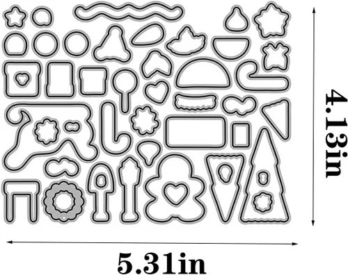 Vista 2 de Juego de sellos y troqueles transparentes para hacer tarjetas, plantillas cortadas para álbumes de recortes, álbum de fotos, papel decorativo