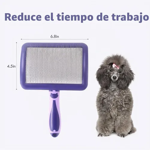 Vista 5 de UXIETIN Cepillo de perro para caniches, cepillo de aseo para desnatar