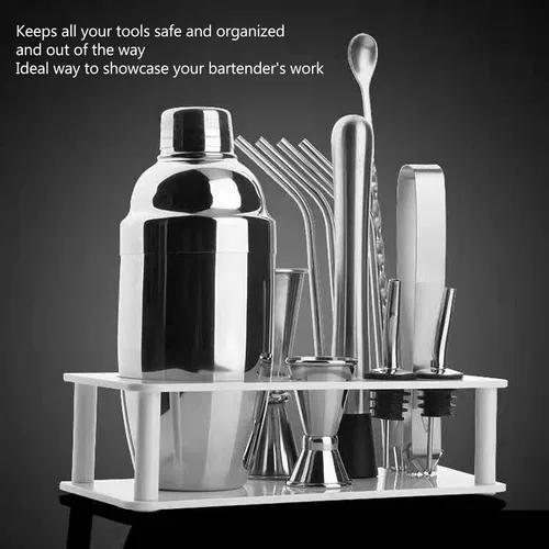 Vista 4 de Tender Kit de soporte, juego de coctelera, kit de bebida mixta para hacer bebidas mixtas, ahorro de espacio (grande)
