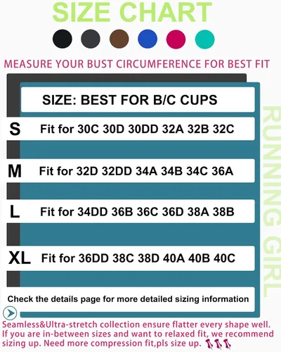 Vista 6 de RUNNING GIRL Brasier deportivo para mujer, brasier deportivo con tiras acolchadas con copas extraíbles, soporte medio, para entrenamiento, yoga