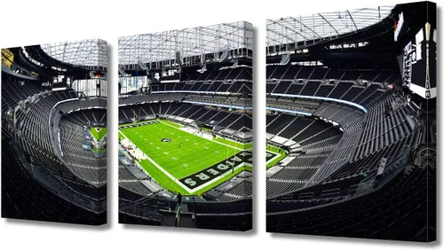 Vista 76 de TUMOVO MetLife Stadium - Decoración de pared de Nueva York, 3 piezas, lienzo, arte de pared para decoración del hogar, juegos de fútbol americano