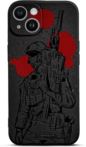 Vista 93 de SIMPLYMDRN Funda delgada para iPhone 12 Pro Max, diseño de guerrero, funda genial para hombres, funda de soldado de combate, delgada y flexible