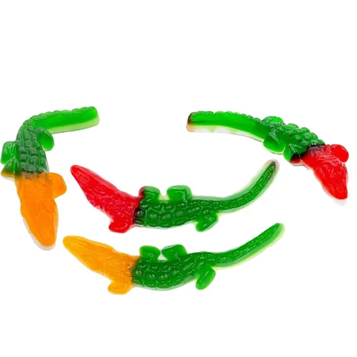 Vista 5 de Fruidles Gomitas de cocodrilos, deliciosas gomitas de sabores de frutas multicolor (4.4 libras)