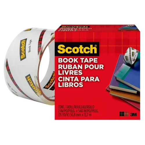 Vista 3 de Scotch Book Tape 845-R, 2 pulgadas x 540 pulgadas, 1 rollo/paquete (845-R2)