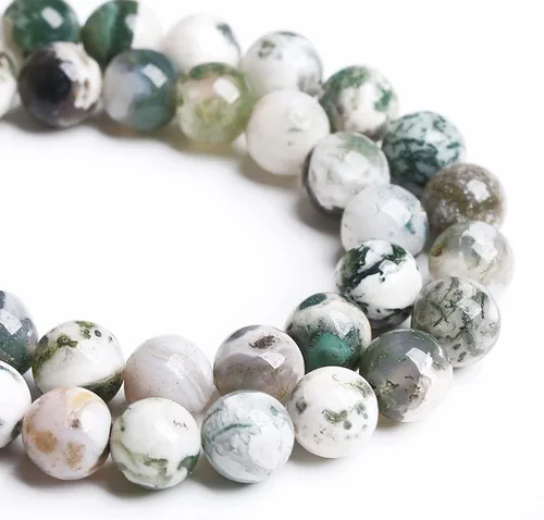Vista 8 de 88 cuentas de piedra natural africana de piedra de sangre para hacer joyas y pulseras
