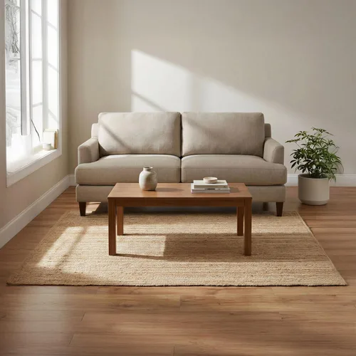 Vista 8 de RedEarth · Alfombra rectangular - 2'x3' de yute natural trenzada con respaldo antideslizante - Alfombra boho tejida a mano para dormitorio, cocina