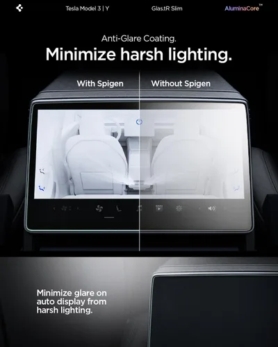 Vista 4 de Spigen Protector de pantalla mate para modelo 3 (2024-2026), modelo Y