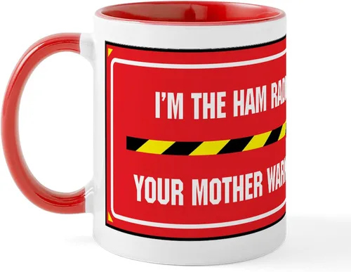 Vista 28 de CafePress Eat Sleep - Taza de café de cerámica con radio, 11 oz (11.0 fl oz)