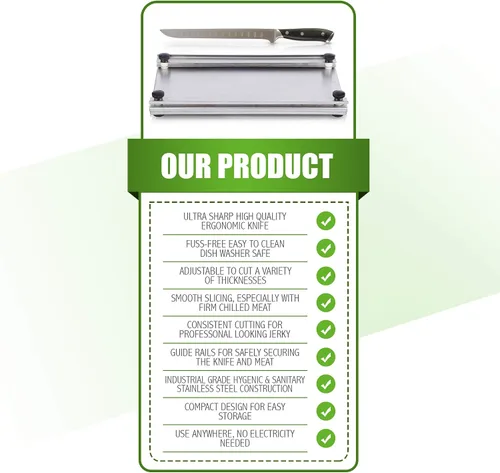 Vista 6 de Tabla de cortar de carne seca de acero inoxidable definitiva con guía para principiantes sobre cómo curar en seco, conservar carne de res, venado