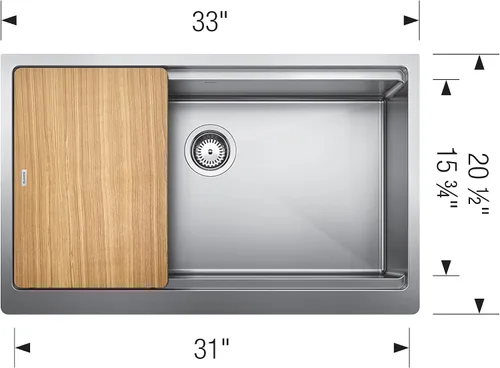 Vista 12 de BLANCO Quatrus R15 Ergon Delantal Super Single Farmhouse Fregadero de cocina