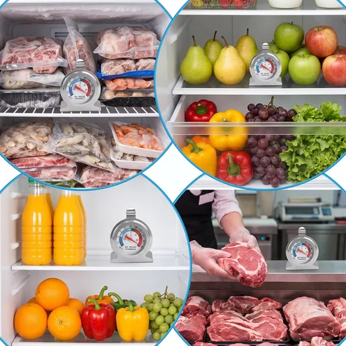 Vista 7 de Paquete de 12 termómetros para refrigerador y congelador, esfera grande