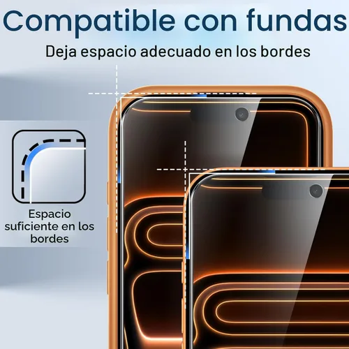 Vista 7 de JETech Protector de pantalla de privacidad para iPhone 17 Pro Max de 6,9 pulgadas, película de vidrio templado antiespía con herramienta de fácil
